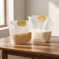 Pochette à bec verseur hermétique et résistante à l'humidité, sac transparent épais de qualité alimentaire pour le stockage des céréales et de la bière