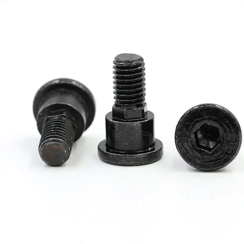 Black Teflon Ptfe Coating Corrosiebestendigheid Knop Cup Head Hex Socket Halve Draad Schouder Stap Schroef