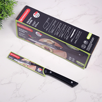 Couteau utilitaire de haute qualité pour usage en cuisine-manche ABS en acier inoxydable, lame de revêtement de lavage de pierre d'oxydation noire pour l'épluchage