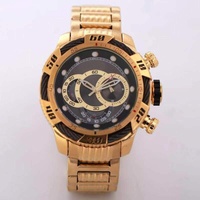 Reloj de Cuarzo para Hombre, Estilo Europeo Americano, Seis Agujas, Correa de Aleación, Resistente al Agua 100m, Cristal Mineral