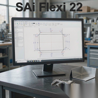 SAi Flexi 22 Pro 대형 인쇄용 간판 제작 소프트웨어 (윈도우 10 및 11 지원, 인쇄소용, 디지털 다운로드)
