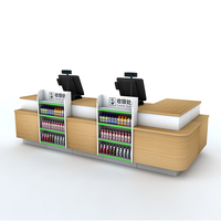 Panier de présentation personnalisé pour supermarché, présentoir, service de prix d'usine, Design de comptoir d'argent