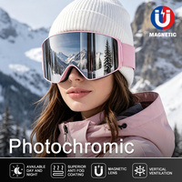 Lunettes de ski magnétiques, protection UV400, lunettes de snowboard, verres photochromiques polarisés, lunettes de sport pour la neige, fabricant sur mesure