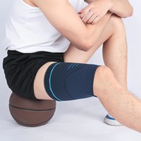 Manchon de compression en gros pour cuisse, support antidérapant en silicone pour cuisse, bandage élastique pour le basketball, la course et le fitness
