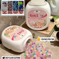 Capsules de lessive professionnelles de marque exclusive, six-en-un, adoucissant et nettoyant pour le linge