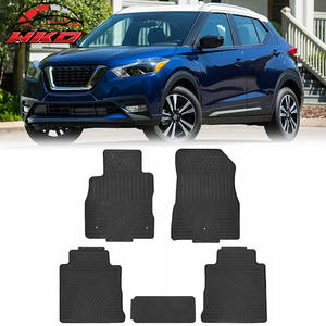 Alfombrillas de látex negras de alta resistencia para Nissan Kicks 2018-2024, 5 piezas, para todo tipo de clima, estilo OEM, impermeables - Product Image 1