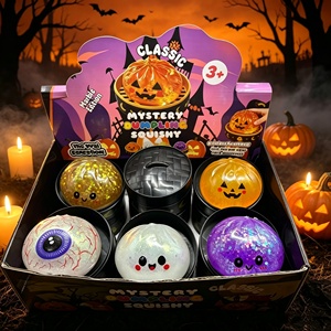 Hot Selling Halloween Glitter Squishy Dumpling Fidget Blind <b>Box</b> <b>Toys</b> with <b>Wooden</b> TPE Silicone Stress Relief for Kids Adults - Product Image 5