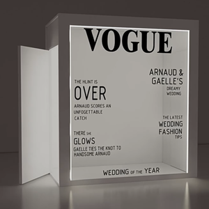 กล่องใส่ภาพถ่ายสำหรับงานปาร์ตี้ Vogue ใหม่ล่าสุดกล่อง PVC สำหรับห้อง Vogue DEGREE ไฟ LED - Product Image 2