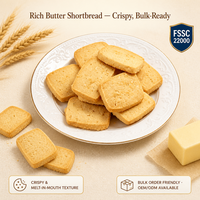 Biscuits au beurre au jaune d'œuf salé de qualité supérieure, saveur riche salée-douce, OEM, marque privée, vente en gros, fournisseur B2B de snacks en vrac