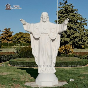 Escultura Religiosa Católica de Jesucristo con Manos Abiertas en Mármol TREVI, Personalizada, para Decoración de Iglesias TYLMR-1484 - Product Image 5