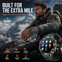 SENBONO Smartwatch da uomo con bussola integrata, impermeabile IP68, fitness tracker, monitoraggio del sonno, notifiche messaggi, compatibile con Android e iOS