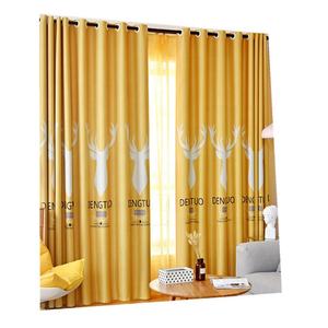 China Yellow Elk Digital Printing Decorative Beads Curtains for Windows Smart Home Grommet Curtains// - Product Image 5