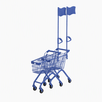 Chariot de courses pliable en métal pour enfants, léger, écologique, imperméable, avec poignée réglable pour intérieur/extérieur
