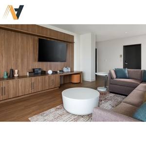 Juego de muebles de dormitorio de hotel de madera maciza contemporánea moderna de proveedor de China para escuelas y centros turísticos proyectos comerciales - Product Image 3