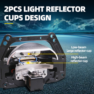 Nuevo Proyector de Faros Delanteros SANVI LK8S Bi-LED de 3 Pulgadas, 6000K, Doble Reflector de Alta Claridad, 12V 60W 10000 Lúmenes para Automóvil - Product Image 4