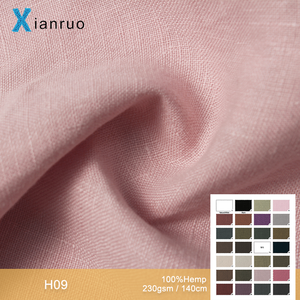 Оптовая продажа, 100% Органическая конопляная холщовая ткань, 230GSM, тяжелый вес, окрашенный, экологически чистый узор для высококачественной обуви и сумок - Product Image 3