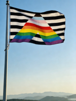 Drapeau de la fierté LGBTQ+ et des alliés droits, 3x5 pieds, polyester, arc-en-ciel, bannière de soutien pour l'affichage intérieur et extérieur