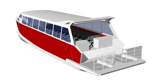 Bateau à eau en aluminium pour 75 passagers, 15m, bateau à eau, taxi, bateau, passager, à vendre - Product Image 6