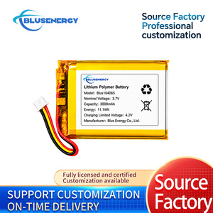 Blusenergy Factory Custom Blus104065 3.7V 3000mAh Rechargeable Lithium Polymer Lipo Battery Pack With Wire Connector - Product Image 4
