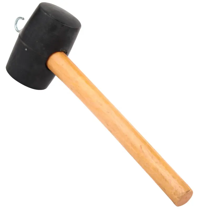 83033- d#french stil gummi holz griff holzhammer mit haken auf