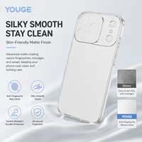 Étui de téléphone portable transparent mat en TPU souple antichoc pour iPhone 17 16 15 Pro Max
