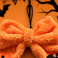 Décoration de porte d'Halloween personnalisée en gros, guirlande réutilisable en coton avec motifs de citrouille, fantôme et sorcière pour porche d'entrée