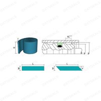 Bande de guidage industrielle en PTFE et bronze, bande anti-usure pour joint mécanique, anneau de support résistant à l'huile 100MM pour vérin hydraulique de construction