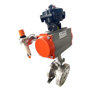 Langlebiger, hart versiegelter, schräger Kugel hahn, pneumatischer Antrieb für Gas mit hohem SS316-Material ANSI Standard OEM - Product Image 5