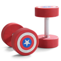 Haltères en acier pour hommes, thème Captain America, robustes, écologiques, sans odeur, pour la salle de sport à domicile, pour hommes et femmes