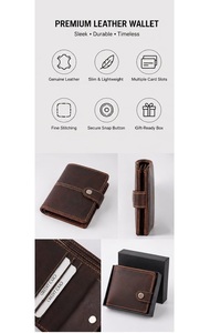 Luxury Genuine Leather <b>Wallet</b> for Men with Coin Pocket and Secure <b>Card</b> Organization Available for Sale from India - Product Image 3