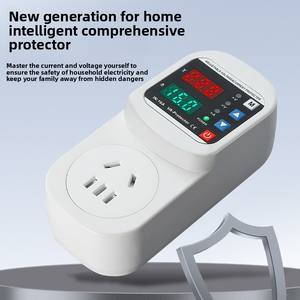 <span class=keywords><strong>Prise</strong></span> <span class=keywords><strong>de</strong></span> protection contre les surtensions réglable 16A avec écran LCD, protection automatique contre la tension/le <span class=keywords><strong>courant</strong></span>, <span class=keywords><strong>stabilisateur</strong></span> PC 110V-220V - Product Image 2