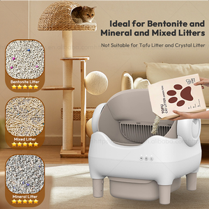 Elecpet 2025 Intelligente Elektrische Auto Zelfreinigende Open Kattenbak Met Wifi Afstandsbediening App-Bediening Geurvrij Geurbestendig - Product Image 4