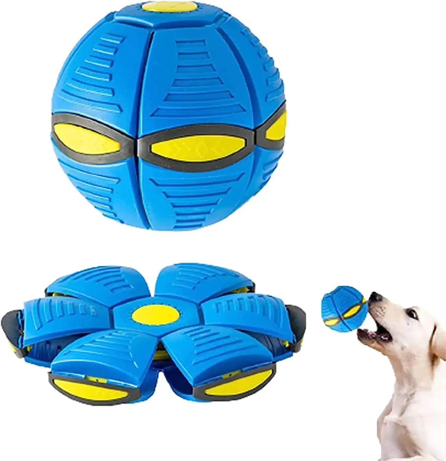Em Stock Última Atualização Interativa Dog Ball Deformação Magic Ball Saucer Flying UFO Flat Throw Disc Ball com Led