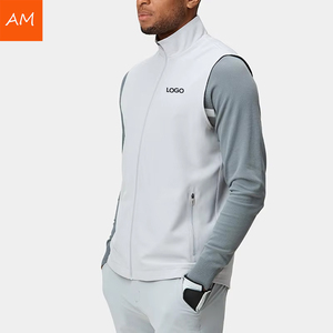 OEM Custom Logo Utility Weste Herren Einfarbiger Mantel Sport Hellgrau Stretch Wind Gilet Golf Weste - Product Image 2