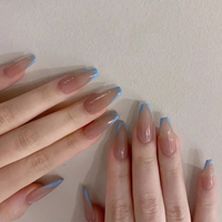 Uñas postizas acrílicas de lujo con diamantes de imitación, 24 piezas, cortas y largas, de marca privada, diseños variados, venta al por mayor, MOQ bajo