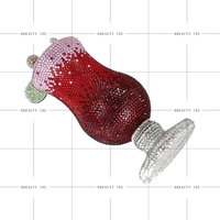 Sac de soirée gobelet de luxe décontracté entièrement orné de diamants pour femme, pochette scintillante en cristal tendance pour mariages, bals et événements de gala
