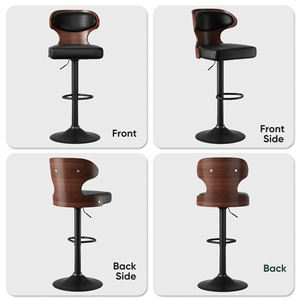 Taburete de Bar Ergonómico Moderno de Doble Color, en Cuero PU, Giratorio, Altura Ajustable, Asiento Grande, para Hotel, Cocina, Barra de Exterior - Product Image 6