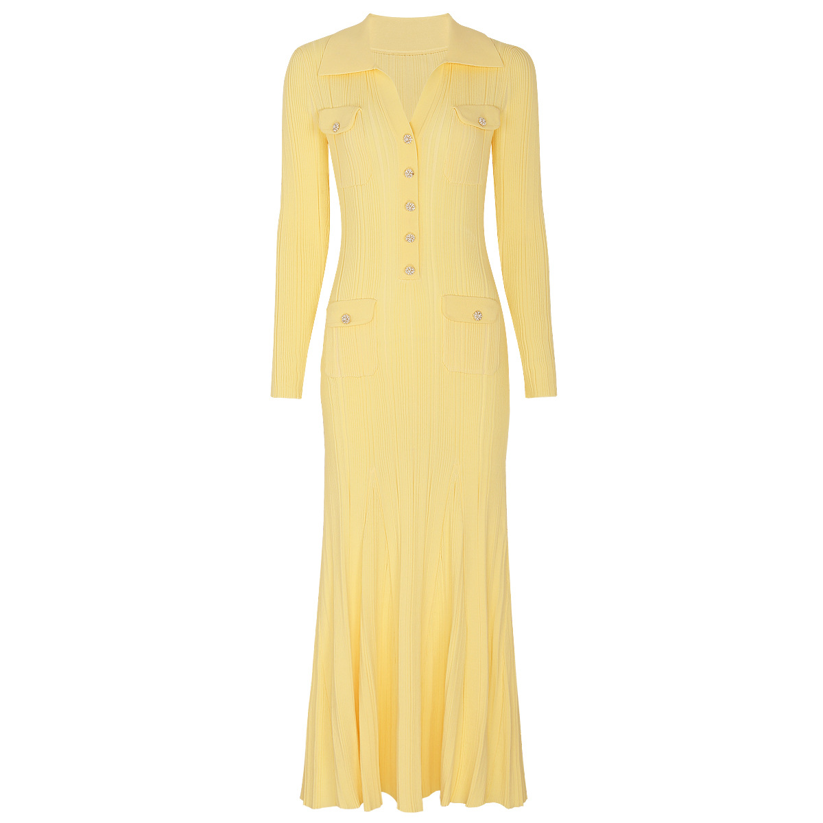 chinese dress ladies Ethnic Style Casual V-neck High Waist Maxi Dress main image 1