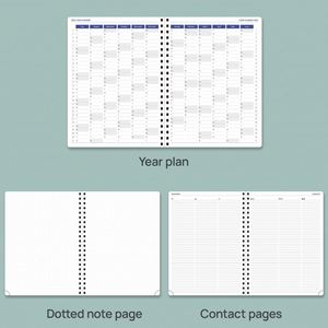 Custom School Hardcover Leather Thread Sewing Homeschool Planning Daily Planner Gift - Product Image 4