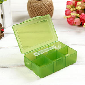 Simplify <span class=keywords><strong>6</strong></span> Grid Pill Organizer Box Caja de pastillas multiusos con cierre seguro Caja de almacenamiento de Medicina de plástico - Product Image 2