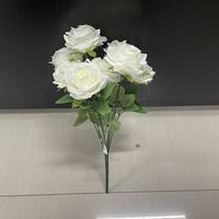 Bunga Mawar Sutra Buatan 7 Tangkai Fancy Flower, Buket Bunga Cantik Tersedia untuk Buket Pernikahan, Vas Rumah, dan Hiasan Tengah Meja