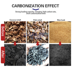 Machine à charbon écologique à partir de balles de riz, sans pollution, pour la production de charbon de café et de coques de noix de coco - Product Image 3