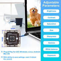 Módulo de Cámara USB de 12 Megapíxeles con Enfoque Automático Rápido PDAF, Alta Velocidad 3000p 15fps 4k 30fps 1080P 60fps, Cámara Web USB para Impresora 3D