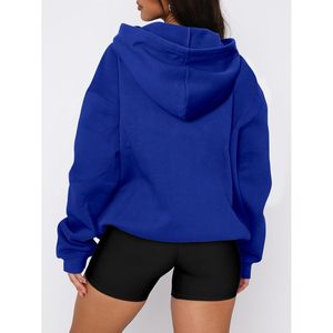 Sudadera con Capucha para Mujer FOXA, Sudadera de Forro Polar de Manga Larga con Bolsillo Tipo Canguro, Diseño Transpirable con Hombros Caídos - Product Image 3