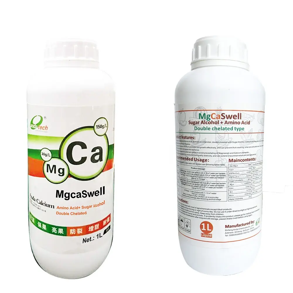 2021 recentemente MgCaSwell Fertilizzante Liquido Tra Cui Alcool di Zucchero Amino Acido Magnesio Calcio Mg & Ca