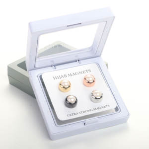 ヒジャーブ用非スナッグマグネットピンイスラム教徒スカーフ用ヒジャーブブローチ超強力なヒジャーブマグネット付きパールジュエリー - Product Image 5