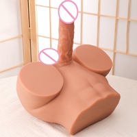 Meistverkaufter Realistischer Masturbationsbecher für Frauen und Homosexuelle, Halber Männlicher Torso mit Großem Dildo, Sexspielzeug-Puppe
