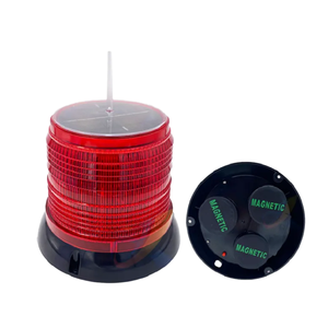 Không thấm nước năng lượng mặt trời LED cảnh báo giao thông ánh sáng hàng không tắc nghẽn đèn hiệu cho sân bay Sử dụng PC vật liệu điều khiển Hàng Hải đơn vị bao gồm - Product Image 1