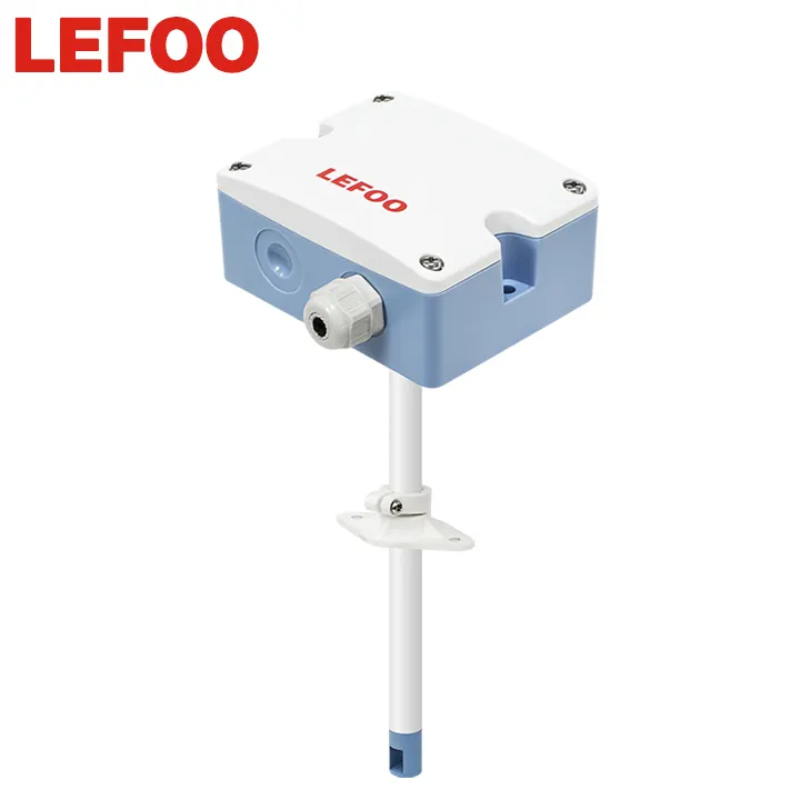 LEFOO-sensor transductor de velocidad de aire con conductos, Sensor de velocidad de viento para tubería HVAC