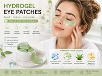 Masque pour les yeux en hydrogel épais, soin hydratant à la céramide et à l'acide hyaluronique, fournisseur en gros OEM ODM